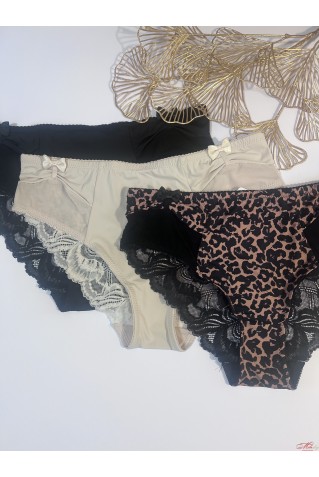 Трусики сліпи з мікрофібри та мережива Annajolly 349